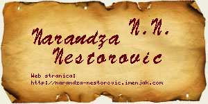 Narandža Nestorović vizit kartica